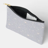 Pochette À Accessoires Parties scintillant d'argent Texture diamant blanc (Ouvrir)