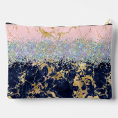 Pochette À Accessoires Parties scintillant et marbre personnalisé (Verso)
