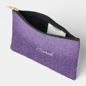 Pochette À Accessoires Parties scintillant violet Faux Valentine (Ouvrir)