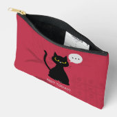 Pochette À Accessoires PAS AUJOURD'HUI ! Pouch Grumpy Chat Noir Drôle (Ouvrir)