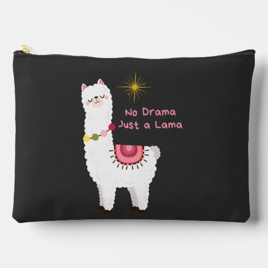 Pochette À Accessoires pas de drame, juste un lama (Recto)