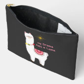 Pochette À Accessoires pas de drame, juste un lama (Ouvrir)