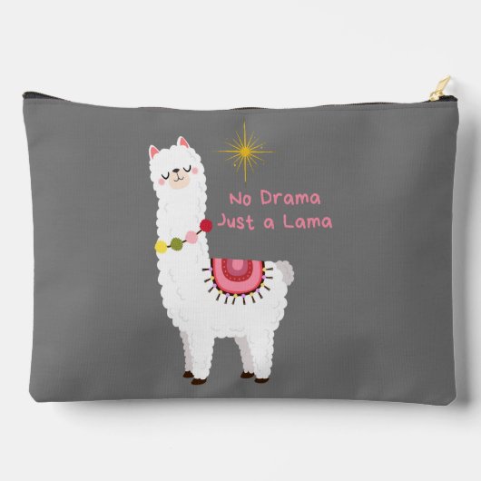 Pochette À Accessoires pas de drame, juste un lama (Verso)