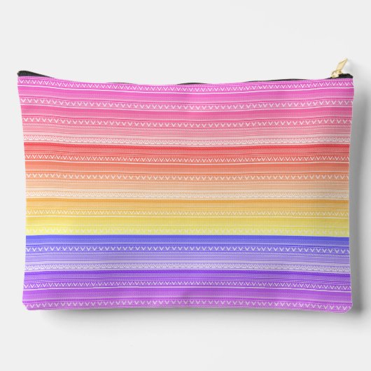 Pochette À Accessoires Pastel arc-en-ciel aztèque motif personnalisé (Verso)