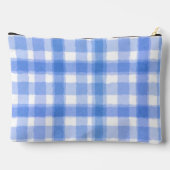 Pochette À Accessoires Pastel Blue Plaid personnalisé (Verso)