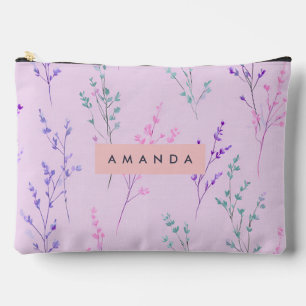 Pochette À Accessoires Pastel Floral Personnalisé, Élégant