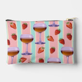 Pochette À Accessoires Pastel Pattern with Wine Glasses and Strawbefries (Verso)