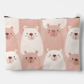 Pochette À Accessoires Pastel personnalisé adorable Capybara (Verso)