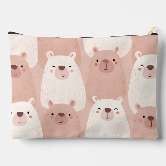 Pochette À Accessoires Pastel personnalisé adorable Capybara (Verso)