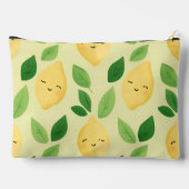Pochette À Accessoires Pastel personnalisé Cute Smiling Citron Motif (Verso)
