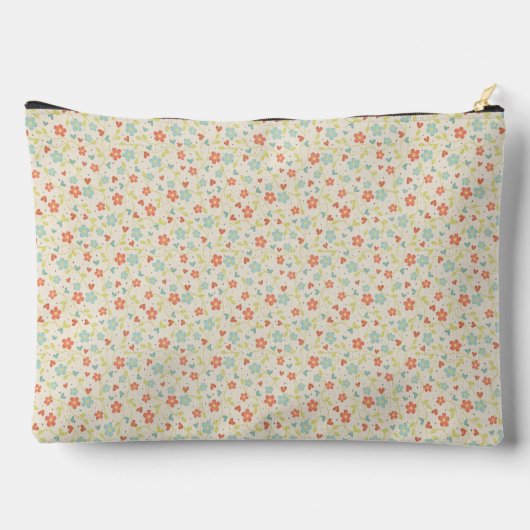 Pochette À Accessoires Pastel Pretty Spring Floral Pattern Monogram (Verso)