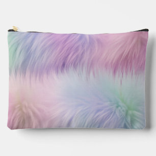Pochette À Accessoires Pastel Rainbow Fur