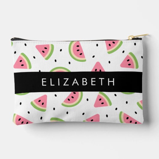 Pochette À Accessoires Pastèque Rose, Pâtes De Pâques, Votre Nom (Verso)