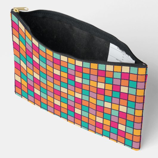 Pochette À Accessoires Patch colorée en gras (Ouvrir)
