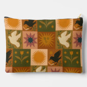 Pochette À Accessoires Patchwork céleste bohémien avec symboles mystiques (Verso)