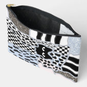 Pochette À Accessoires Patchwork Chic Chat Noir Suspicieux Gingham & Carr (Ouvrir)
