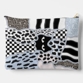 Pochette À Accessoires Patchwork Chic Chat Noir Suspicieux Gingham & Carr (Verso)
