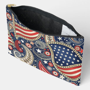 Pochette À Accessoires Patriotique Paisley