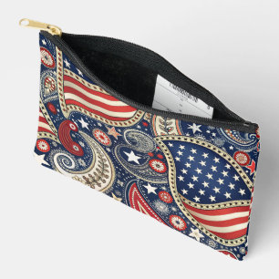 Pochette À Accessoires Patriotique Paisley