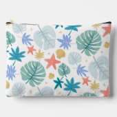 Pochette À Accessoires Patrón de verano con hojas tropicales (Recto)
