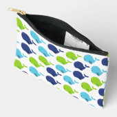 Pochette À Accessoires Pattern of Whales, Cute Whales, Sea Animals (Ouvrir)