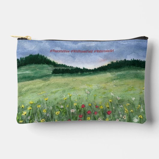 Pochette À Accessoires Paysage de champ de fleurs (Recto)
