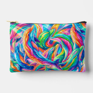 Pochette À Accessoires Paysage onirique de dauphins vibrant – Psychedeliq