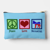 Pochette À Accessoires Peace Love Democrat Donkey Cute Blue (Verso)