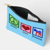 Pochette À Accessoires Peace Love Democrat Donkey Cute Blue (Ouvrir)