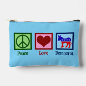 Pochette À Accessoires Peace Love Democrat Donkey Cute Blue (Recto)