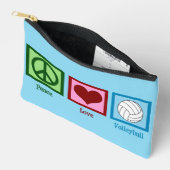 Pochette À Accessoires Peace Love Volleyball Cute Blue (Ouvrir)