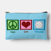 Pochette À Accessoires Peace Love Volleyball Cute Blue (Recto)