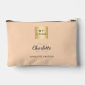 Pochette À Accessoires Peach business logo nom monogramme (Verso)