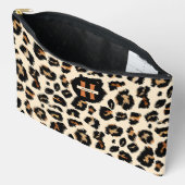 Pochette À Accessoires Peau léopard, Petterne animal moderne, Monogramme (Ouvrir)