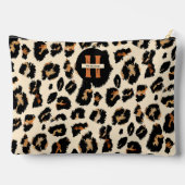 Pochette À Accessoires Peau léopard, Petterne animal moderne, Monogramme (Verso)