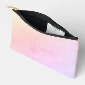 Pochette À Accessoires Pêche au champagne à Ombré violet avec nom (Ouvrir)