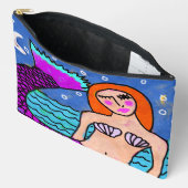 Pochette À Accessoires Peinture Abstraite de sirène numérique (Ouvrir)