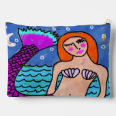 Pochette À Accessoires Peinture Abstraite de sirène numérique (Verso)