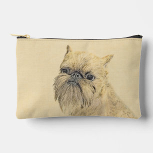 Pochette À Accessoires Peinture de Griffon bruxellois Chien rouge rugueux