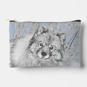Pochette À Accessoires Peinture de Keeshond Kees Mignon Art Original de C