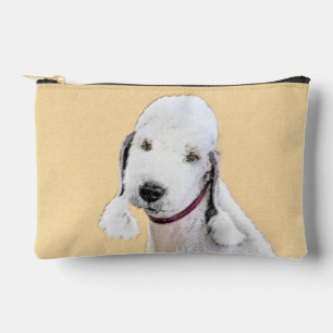 Pochette À Accessoires Peinture de Terrier Bedlington Couleur Sablée Art