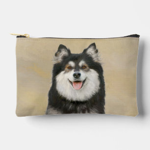 Pochette À Accessoires Peinture lapon finlandaise Art Chien noir et Tan