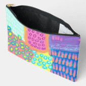 Pochette À Accessoires Peinture numérique abstraite funky (Ouvrir)