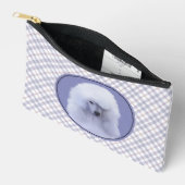 Pochette À Accessoires Peinture standard de caniche blanc Art original ch (Ouvrir)