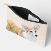 Pochette À Accessoires Pembroke Welsh Corgi Peinture Rouge Original Chien (Ouvrir)