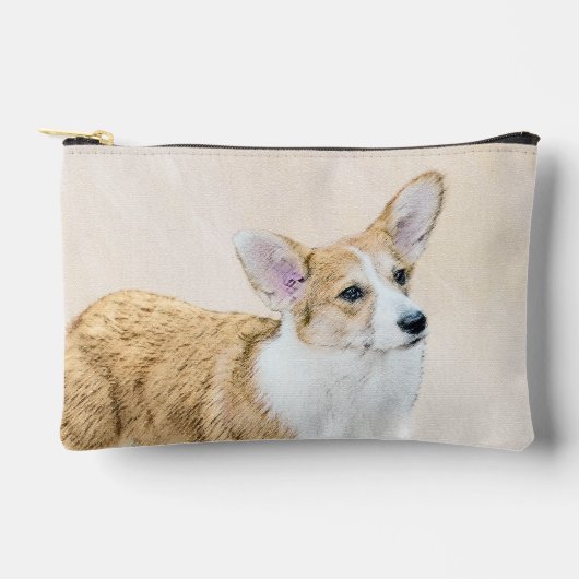 Pochette À Accessoires Pembroke Welsh Corgi Peinture Rouge Original Chien (Recto)