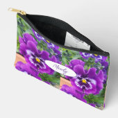 Pochette À Accessoires Pensée Fleurale Fleur Violette Viola Filles (Ouvrir)