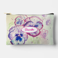 Pensée Rose Violet Fleur Aquarelle Fleur Filles