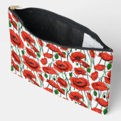 Pochette À Accessoires Pépites rouges dans un champ sur blanc (Ouvrir)