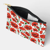 Pochette À Accessoires Pépites rouges dans un champ sur blanc (Ouvrir)